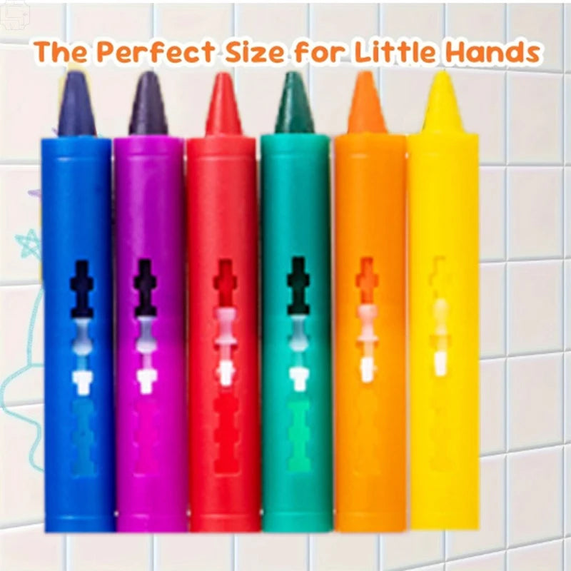 Washable Bath Crayons Kit for Kids - Vibrant Shower Art & Craft Supplies