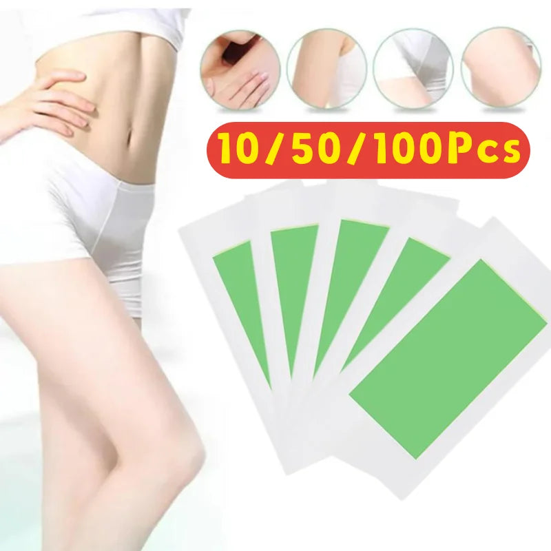 Hair Removal Wax Strips Set for Face, Legs, Bikini – Gentle & Easy to Use