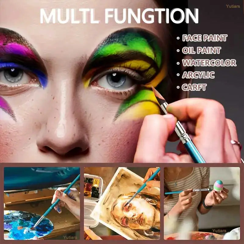 12pcs Face Paint Brushes Set for Face Body & Cosplay Halloween Party