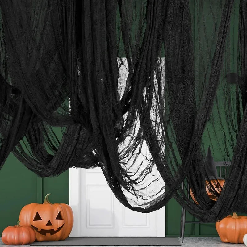 Halloween Creepy Gauze Cloth Net for Doors Windows Party Decor - 76x183cm