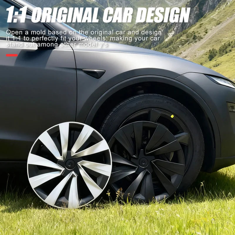 Tesla Model Y Hubcaps 19 Inch Wheel Covers for 2025 Performance - All Colors