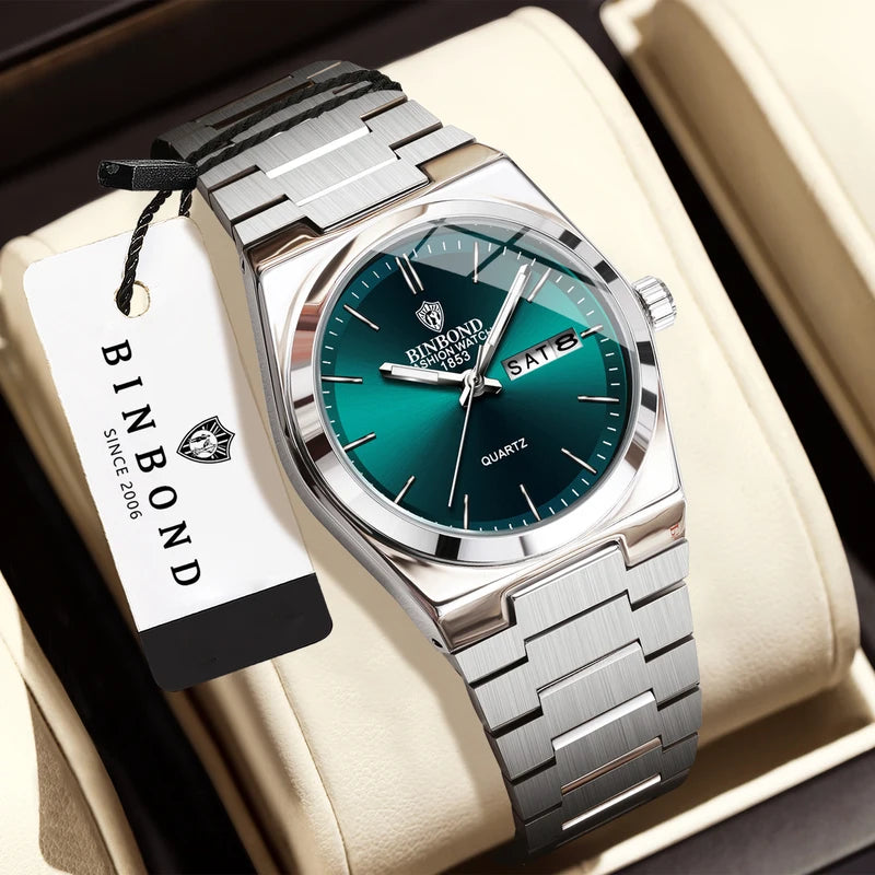 Luxury Women's Quartz Watch Waterproof Auto Date Luminous Week Display