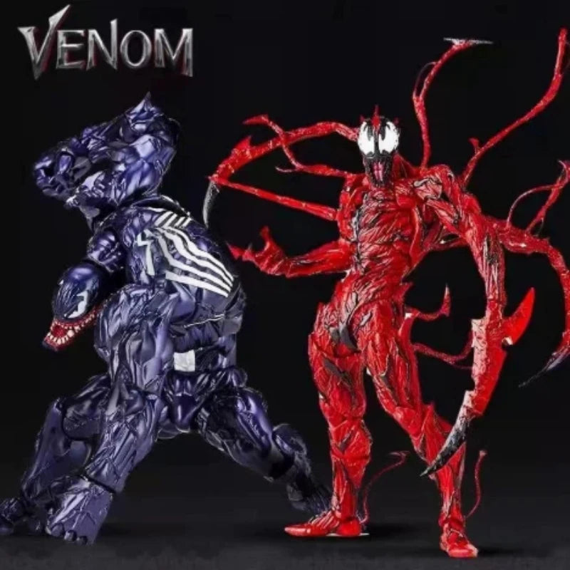 Venom Carnage Action Figure Collectible - Highly Articulated PVC Model with Accessories
