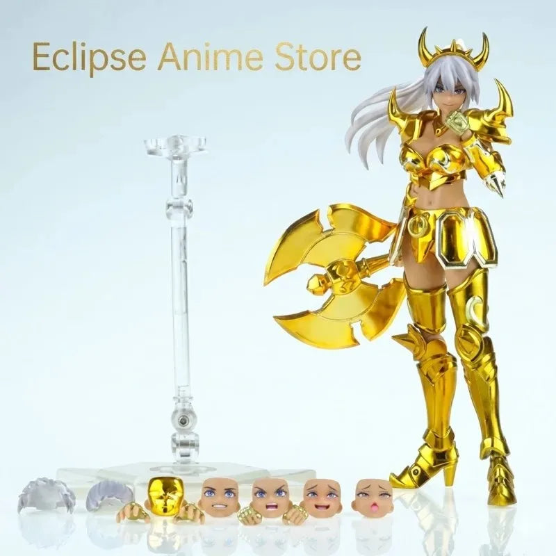 Action Figure Toy - Saint Seiya GT Holy Contract Female Gold Saints Zodiac Knights, Diecast Metal Armor, 18cm