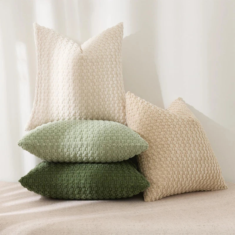 Double-Sided Boho Style Decorative Throw Pillow Cover - Neutral Farmhouse Cushion Cover