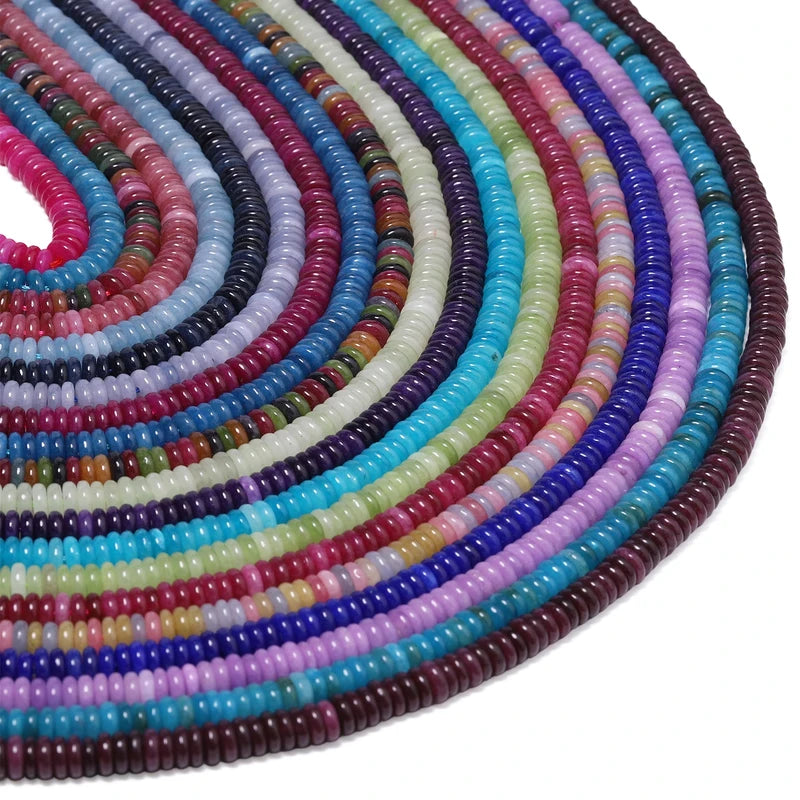 6x2mm Multi-Color Tourmaline Apatite Amethyst Garnet Jade Bead Set for Jewelry Making
