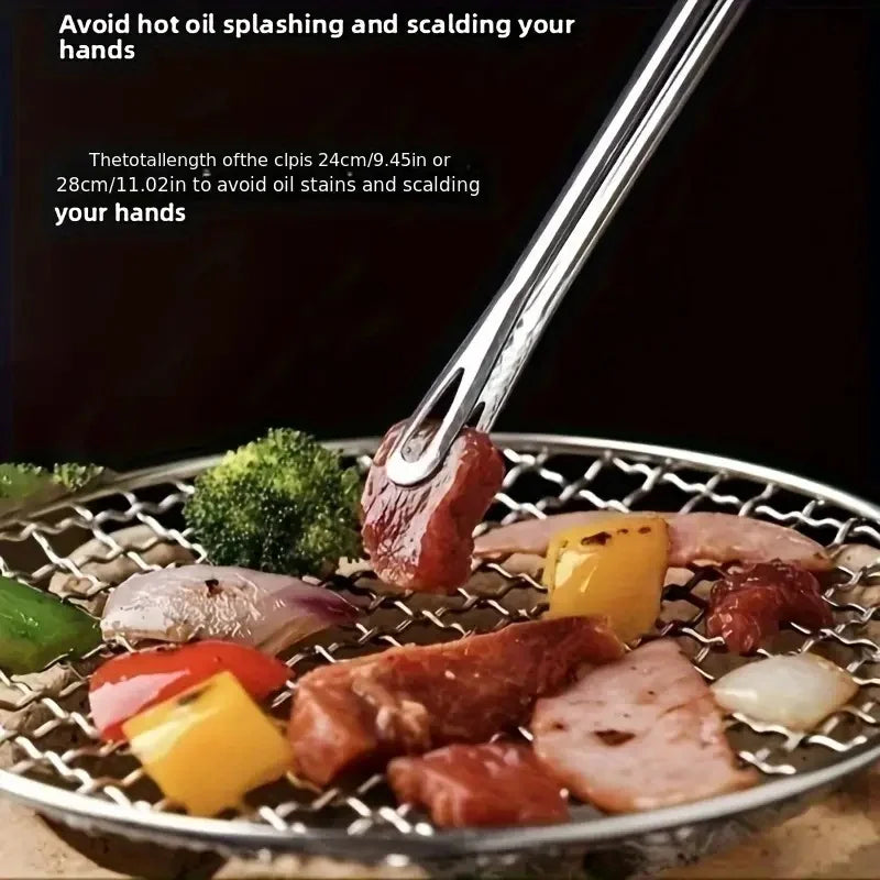 Stainless Steel Multifunctional Barbecue Clips - Durable Kitchen & Camping Tools