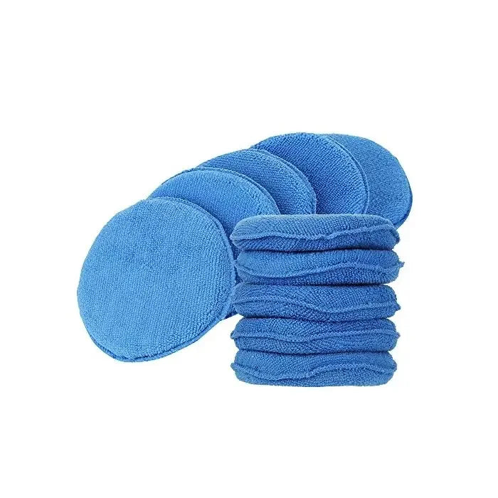 Car Waxing Sponge Applicator Foam Microfiber Cleaning Pad 5-inch Set