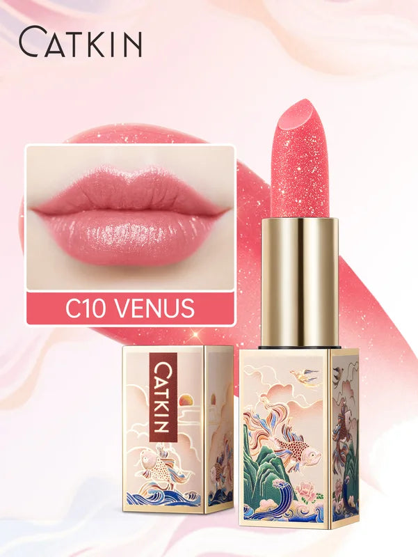 Pearl Shimmer Tinted Lip Balm Gloss with Vitamin E - Hydrating Sheer Lip Color