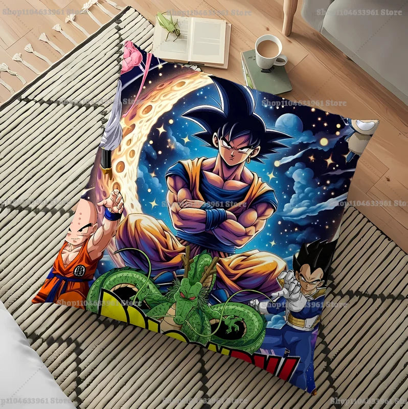 Anime Dragon Ball Pillowcase Goku Vegeta Double-Sided Cushion Cover Bedroom Living Room Decor
