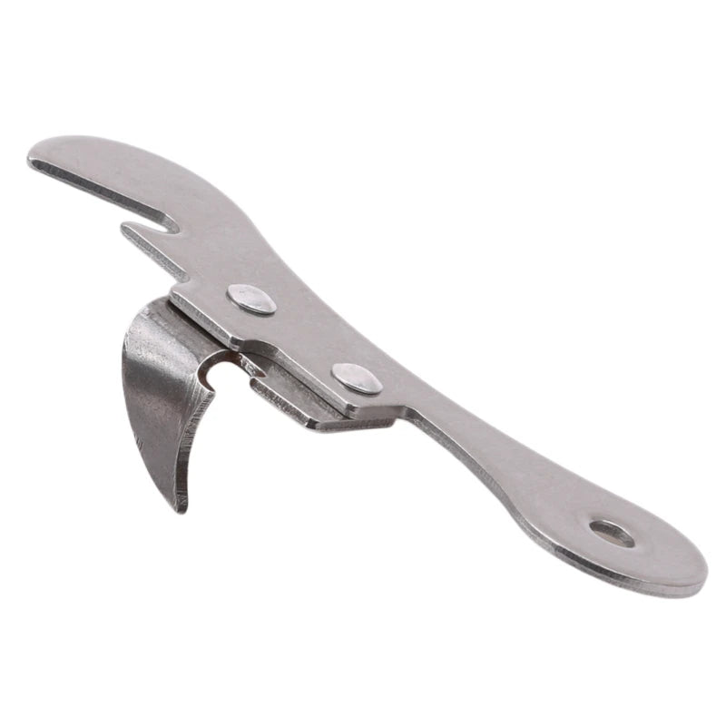 Stainless Steel Can Opener - Manual Jar and Tin Opener with Safety Side Cut