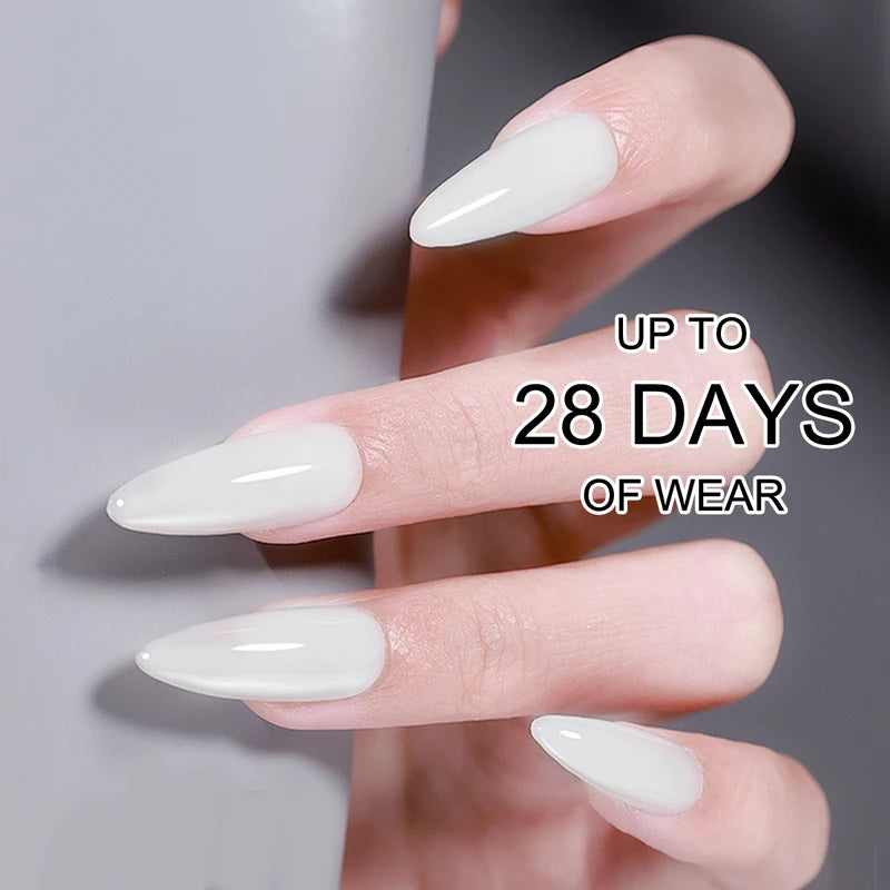 Milky White Gel Nail Polish - Pure Color UV Gel for Professional & DIY Nails 15ml