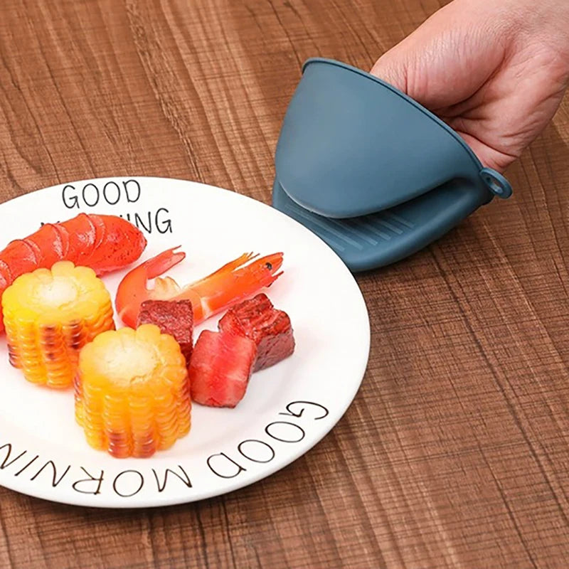 Anti-Scald Clip & Silicone Bowl Gripper Set - Heat Resistant Kitchen Accessories