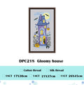 Halloween Cross Stitch Kit Ghost Pumpkin Cartoon Embroidery Set 14ct Canvas