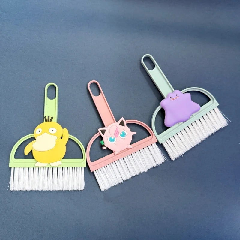 Mini Kawaii Pokemon Desk Dustpan and Small Broom Set - Office & Home Cleaning Gift