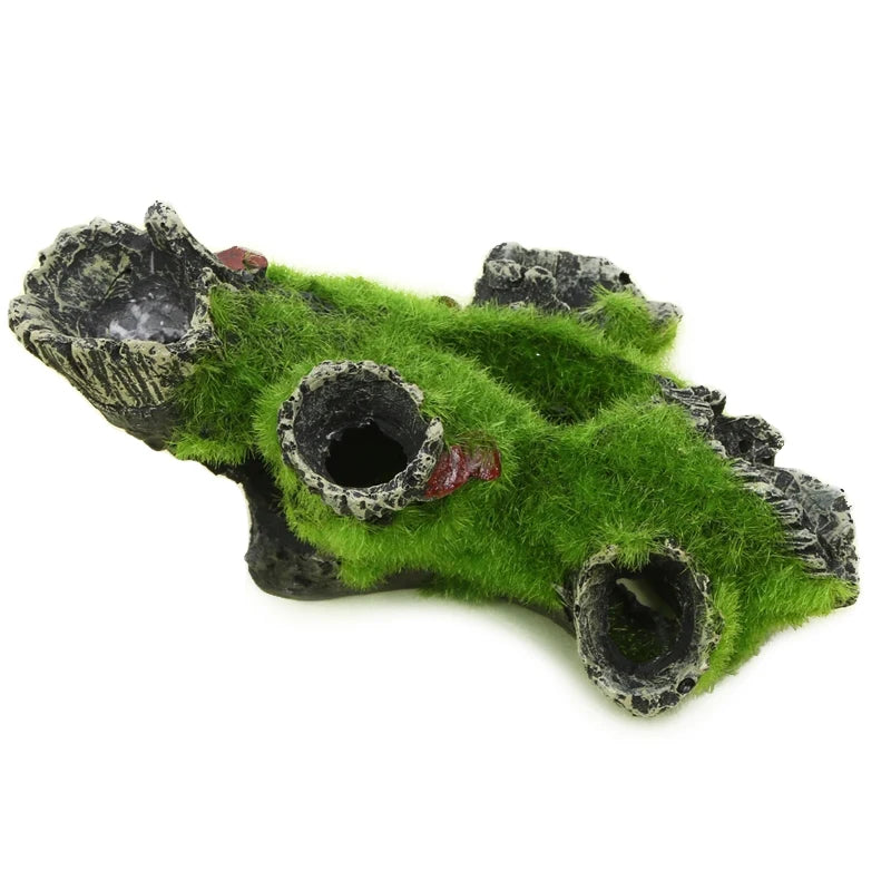 Resin Aquarium Shrimp Cave House Decoration - Fish Tank Landscape Ornament 16cm