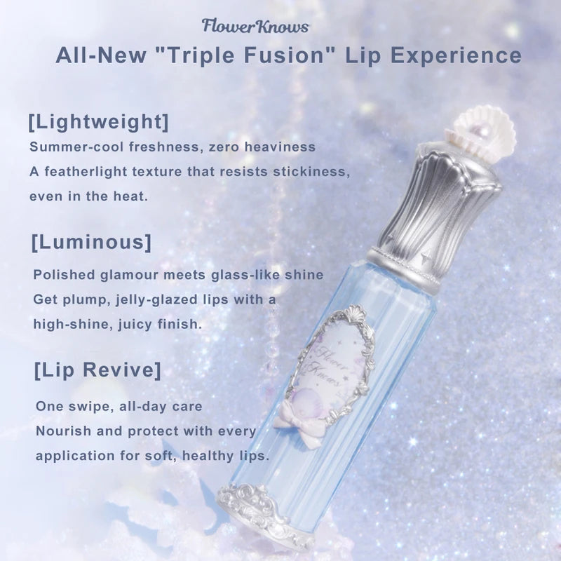 Mermaid Lip Gloss - Long Lasting, High Shine, Hydrating, Waterproof, Non-Sticky Lip Makeup