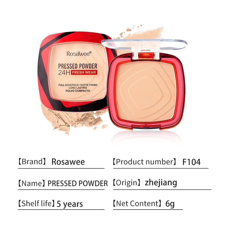Lightweight Matte Setting Powder with Natural Coverage Waterproof Long-Lasting Face Contour Makeup