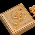 Trendy Waterproof Jewelry Set with Necklace, Bracelet & Earrings for Women