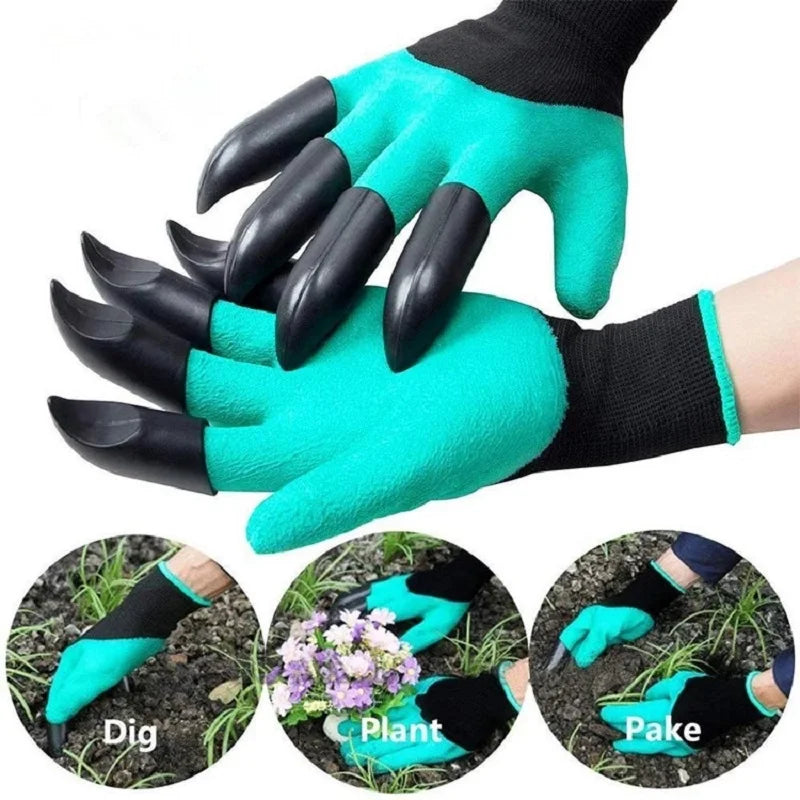 Gardening Gloves with Claws Waterproof Breathable Non-Slip Planting Gloves