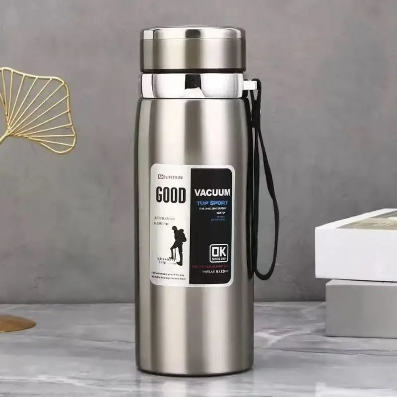 Large Capacity Insulated Stainless Steel Sports Water Bottle - Heat-Resistant, Creative Design