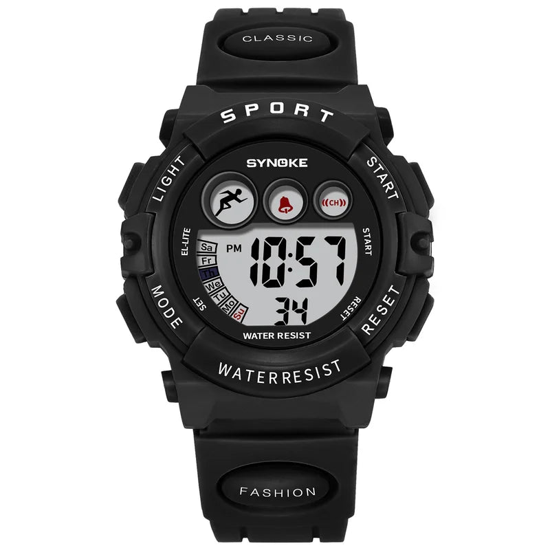 Kids Digital Waterproof LED Luminous Watch - Children's Electronic Wristwatch