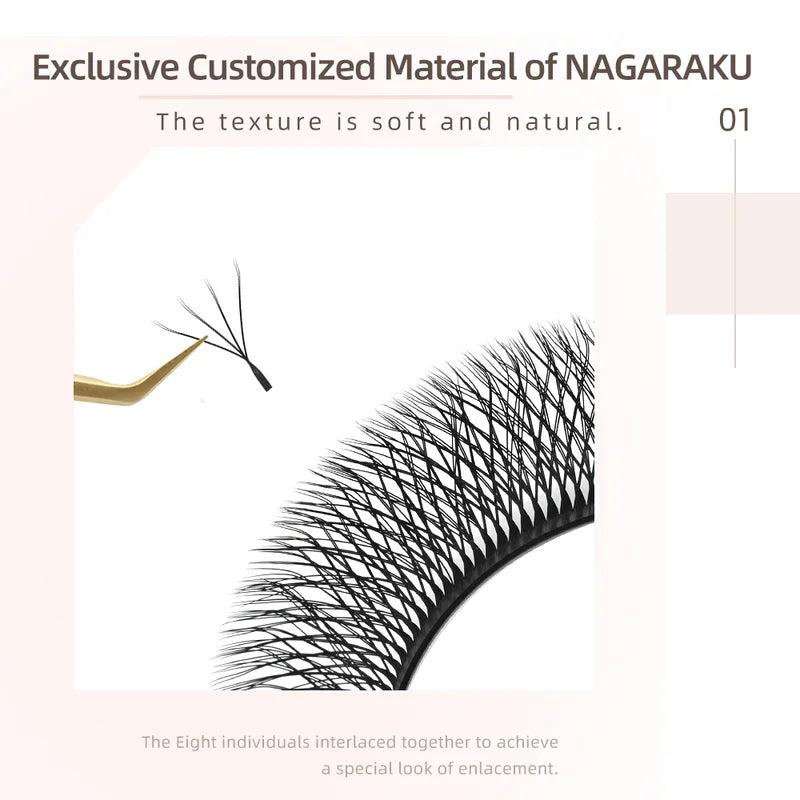 Double Tips 4D W Shape Eyelash Extensions for Natural Full Look