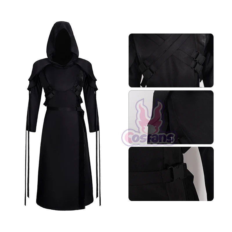 Ghost Face Cosplay Costume for Halloween Party Role Play Men Women