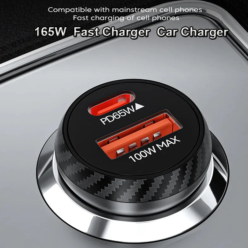 PD65W USB-C & USB-A Car Charger for iPhone Samsung Pixel 100W Max