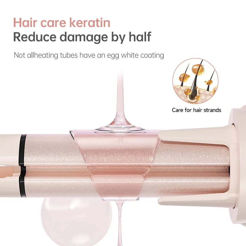 Automatic Hair Curler with Negative Ion Ceramic Barrel - Large Wave Perm, Multiple Sizes
