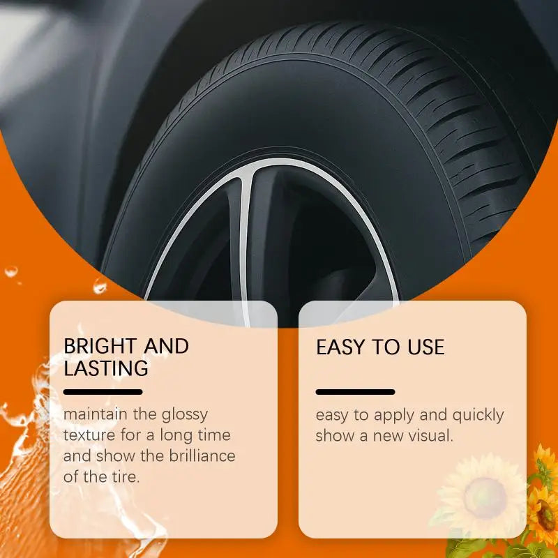 Car Tire Polish Wax - Glossy Long-Lasting Protective Coating for Wheels