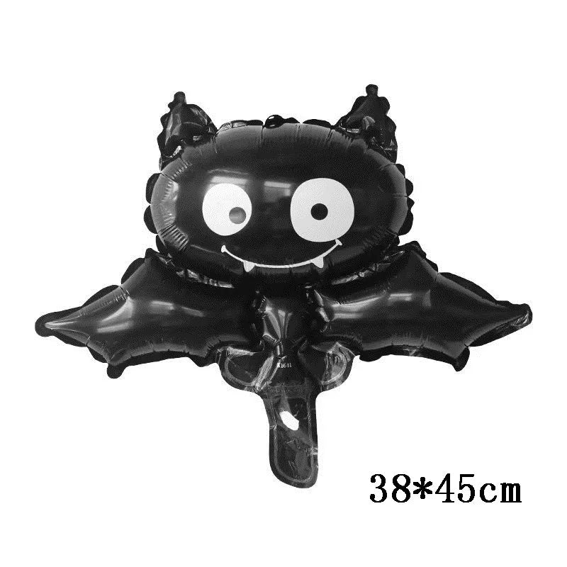 50Pcs Mini Halloween Foil Balloons Ghost Pumpkin Bat Skull Kids Party Decorations