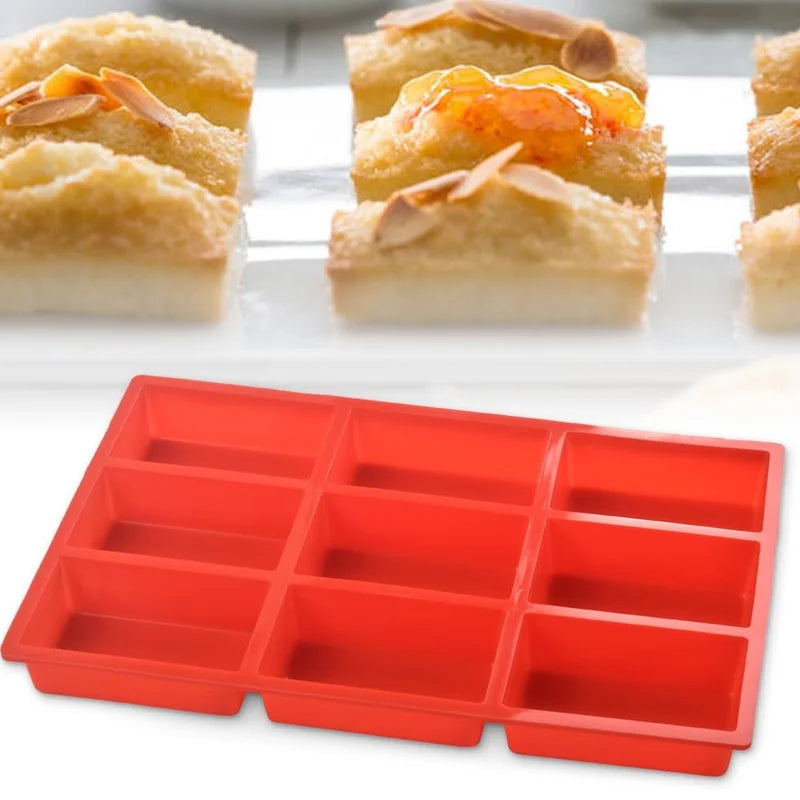 Silicone Mini Loaf Pan 9-Cavity Non-Stick Bread & Cake Mold
