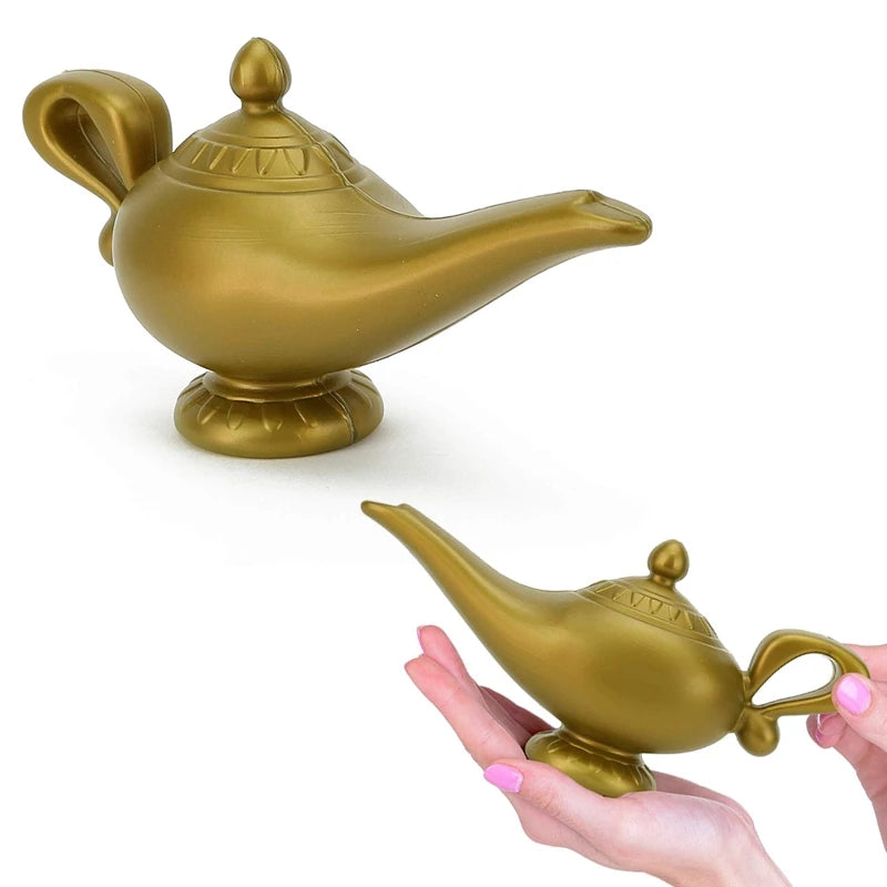 Genie Lamp Halloween Prop Home Decor Fantasy Figurine Aladdin Costume Accessory