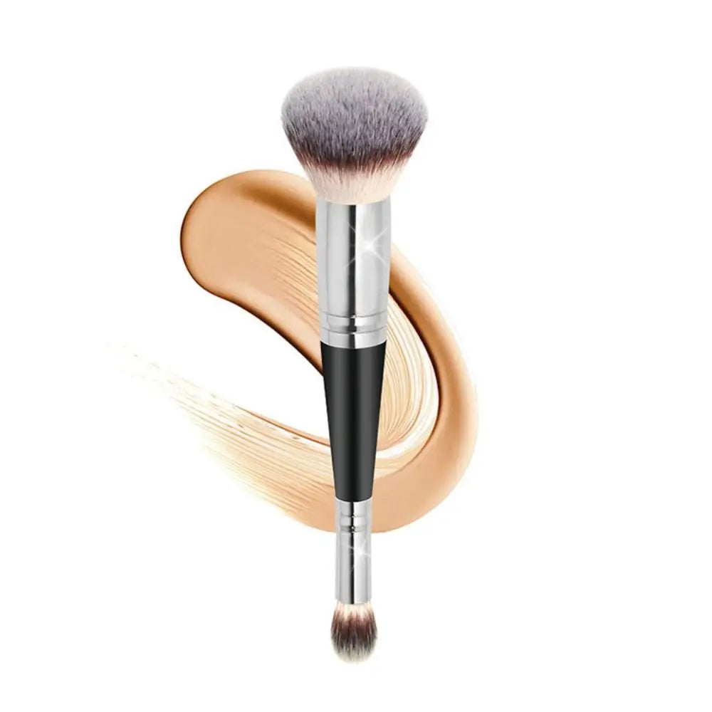 Dual-ended Foundation Brush for Liquid, Cream & Powder Makeup - Short Hair