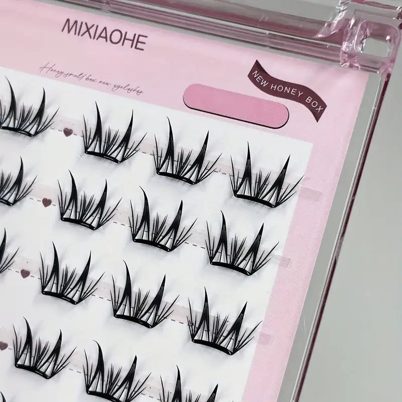 Reusable Self-Adhesive Thin Deer Eyelashes - Natural C Curl, Glue-Free, Daily Use for Beginners