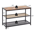 3-Tier Shoe Bench with Storage Mesh Shelves Entryway Organizer Sturdy Bench