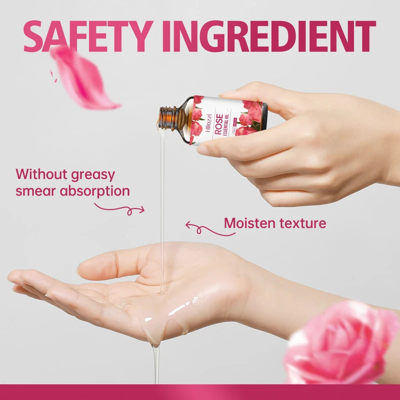 Rose Essential Oil for Skin Care Aromatherapy Massage Oil 30ml 60ml 100ml