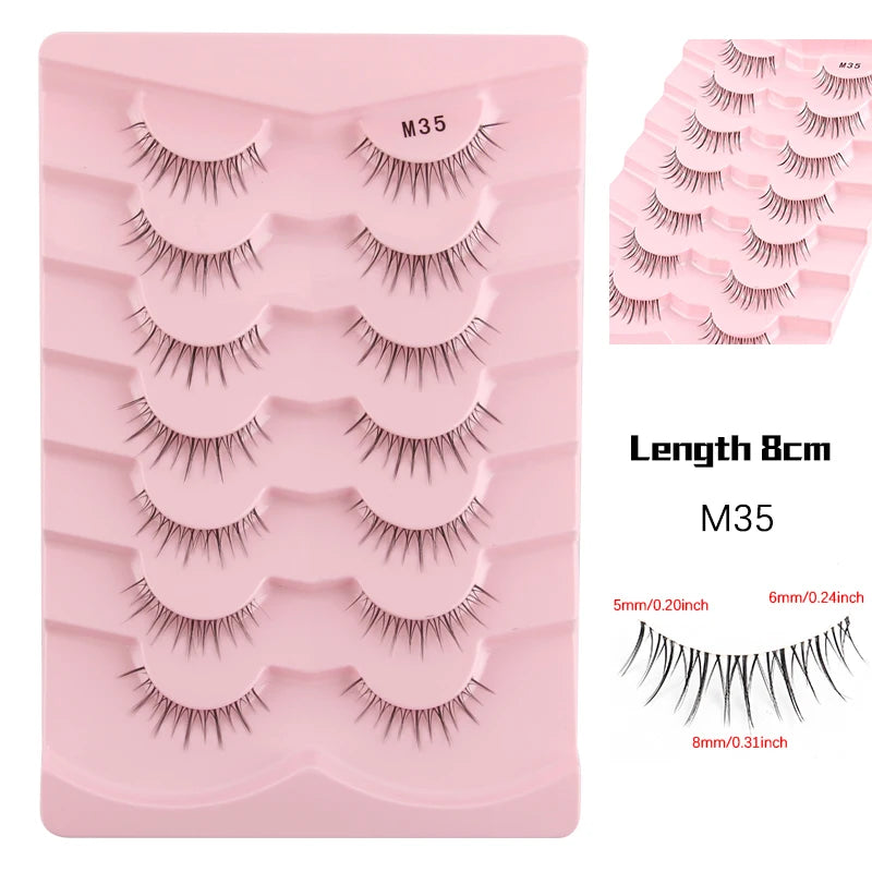 False Eyelash Set 3/5/7 Pairs Long Natural Mink Lashes for Daily Makeup