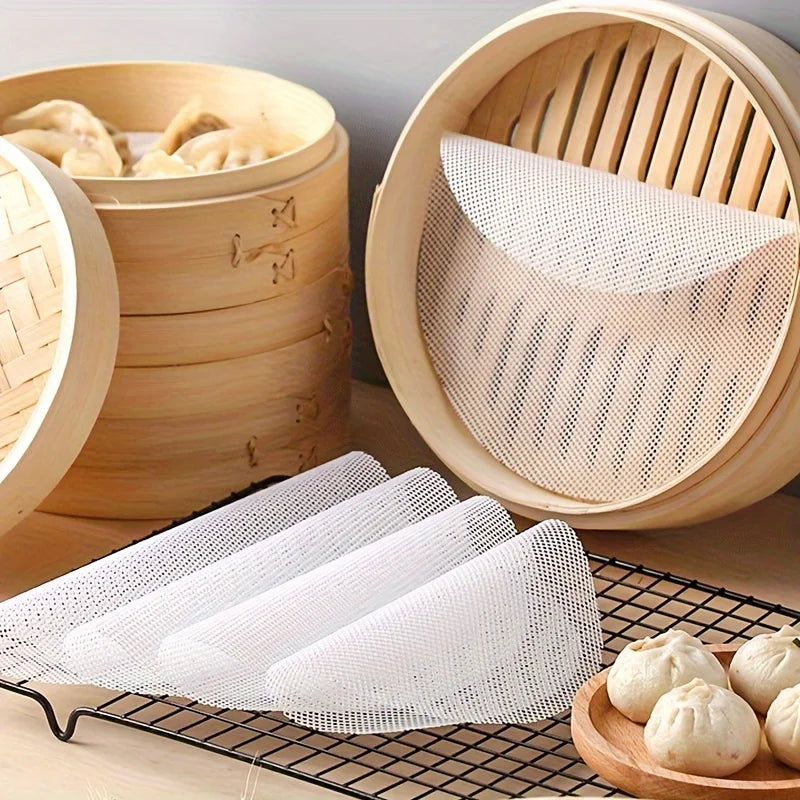 Silicone Steamer Liners 5-Pack Reusable Non-Stick Steam Mats for Cooking