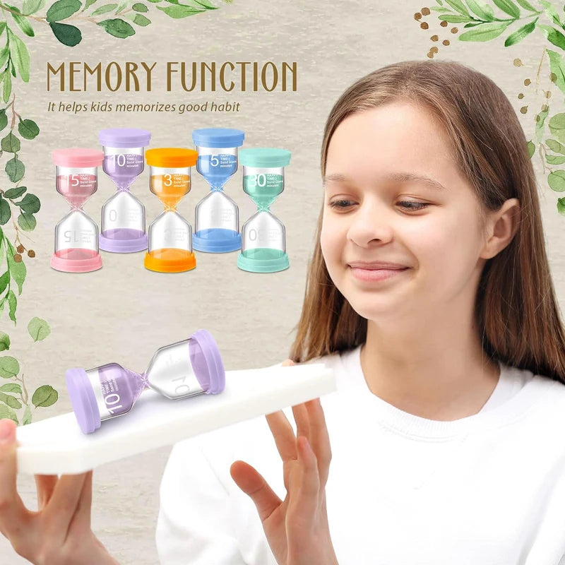 Colorful Hourglass Sand Timer Kids Gift - 3 to 30 Minutes Home Decor