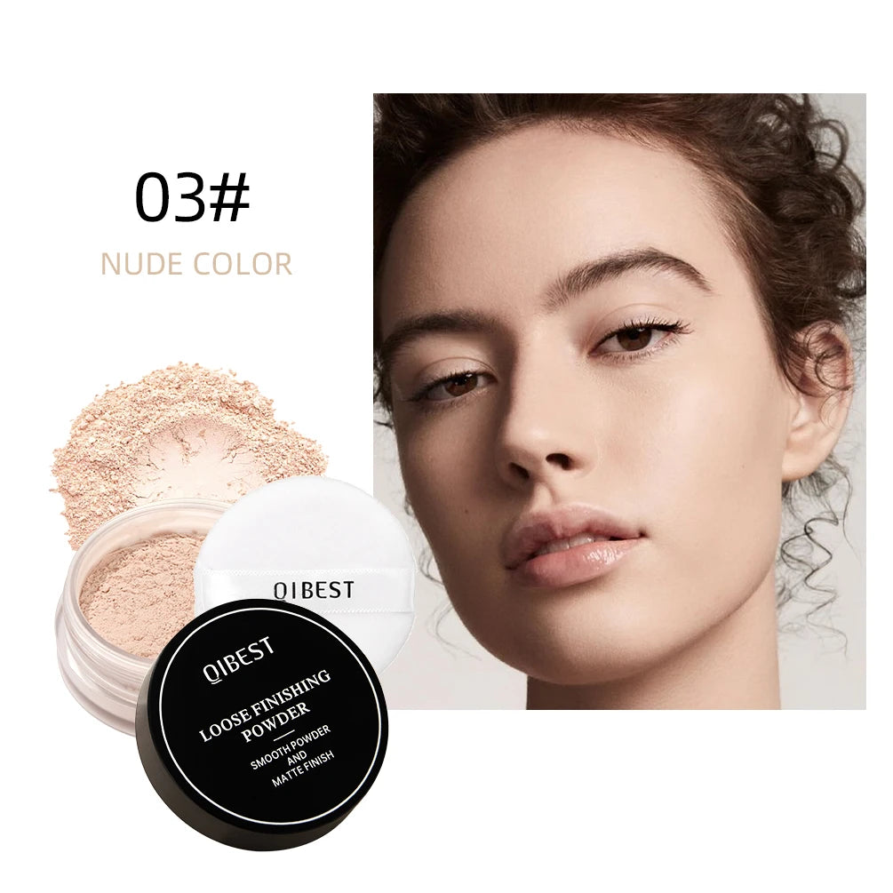 Matte Loose Setting Powder Waterproof Oil Control Face Powder - Full Coverage, Translucent
