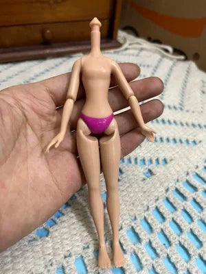1/12 Doll House Girl Doll Without Head - DIY Nude Movable Body, 25cm
