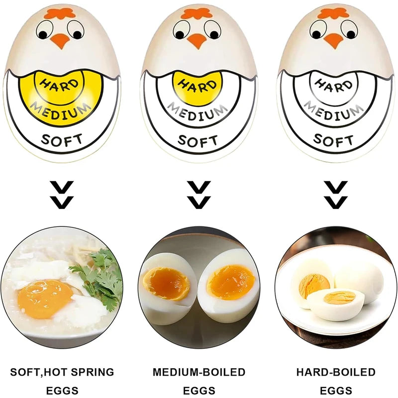 Color Changing Egg Timer - Soft, Medium & Hard Boiled Egg Indicator