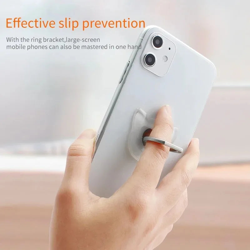 Universal Mobile Phone Holder Stand with Finger Ring & Magnetic Support for iPhone Samsung