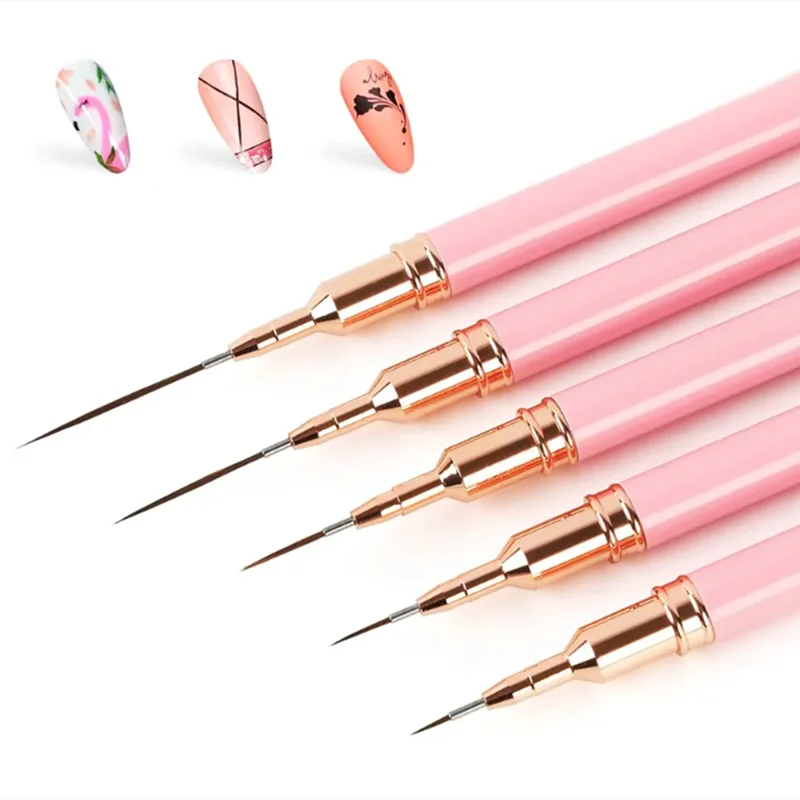 Professional Nail Art Liner Brush Set for Fine Detailing & French Designs