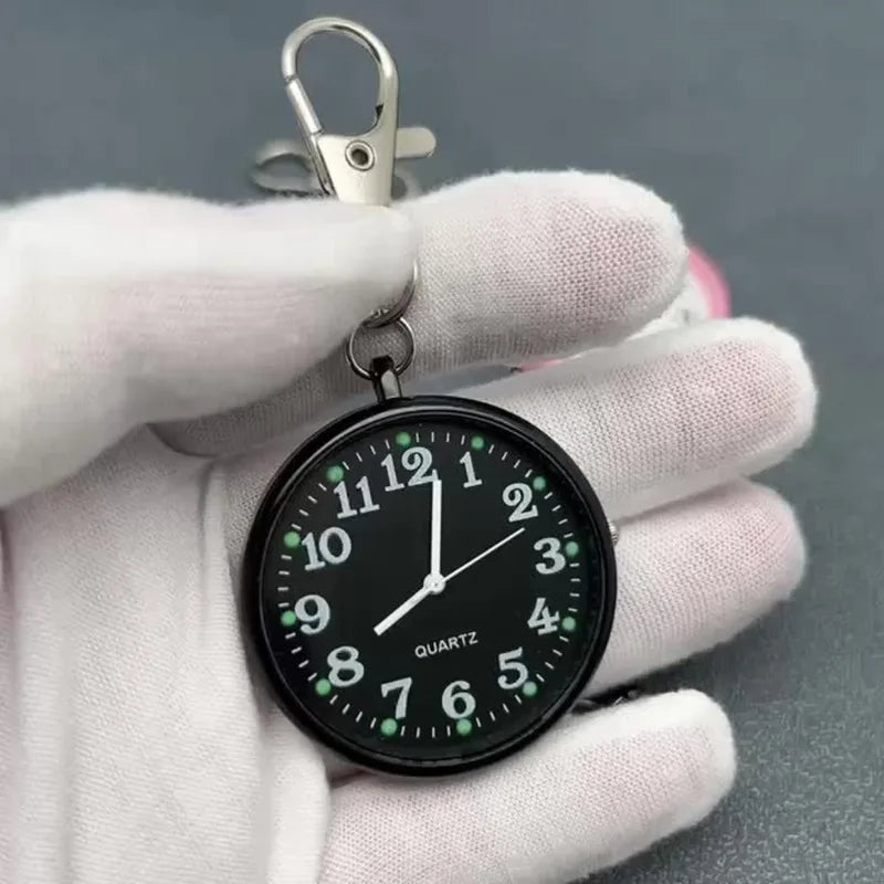 Mini Quartz Pocket Watch Keyring - Nurse, Doctor, Student Gift & Accessory
