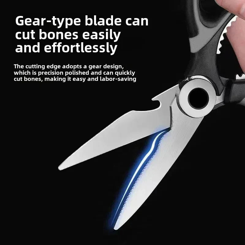 Multifunctional Stainless Steel Kitchen Scissors for Food Cutting - Pizza & Salad Slicing