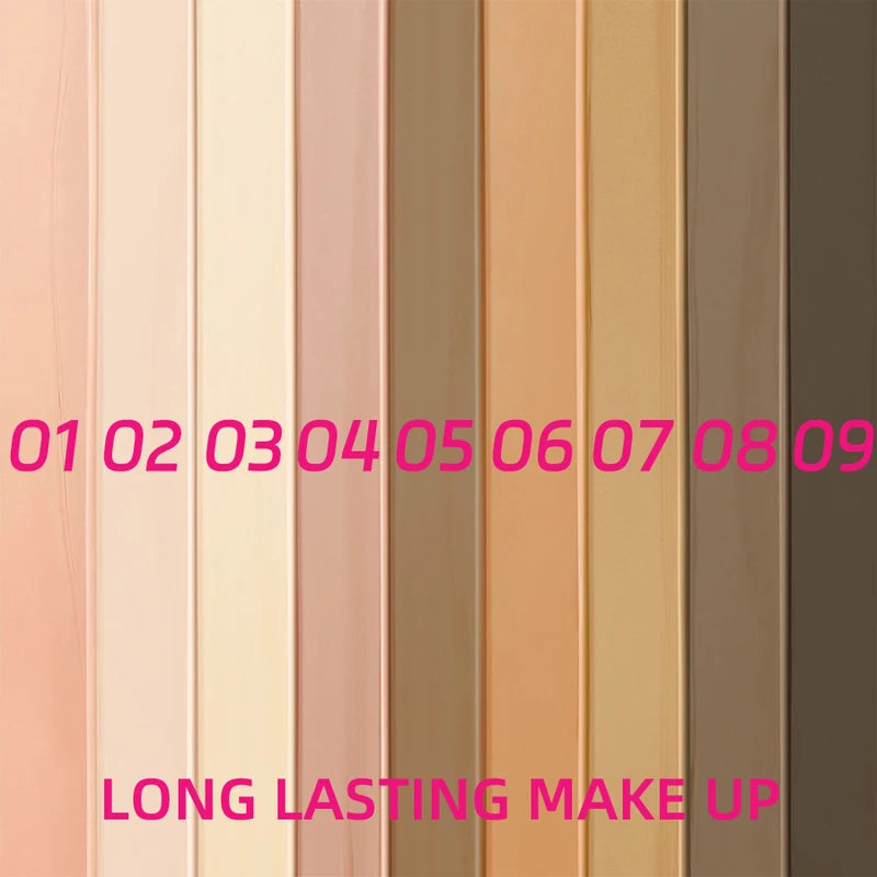 Liquid Foundation Oil-Control Matte Face Makeup Concealer Waterproof Long-Lasting Base Cream