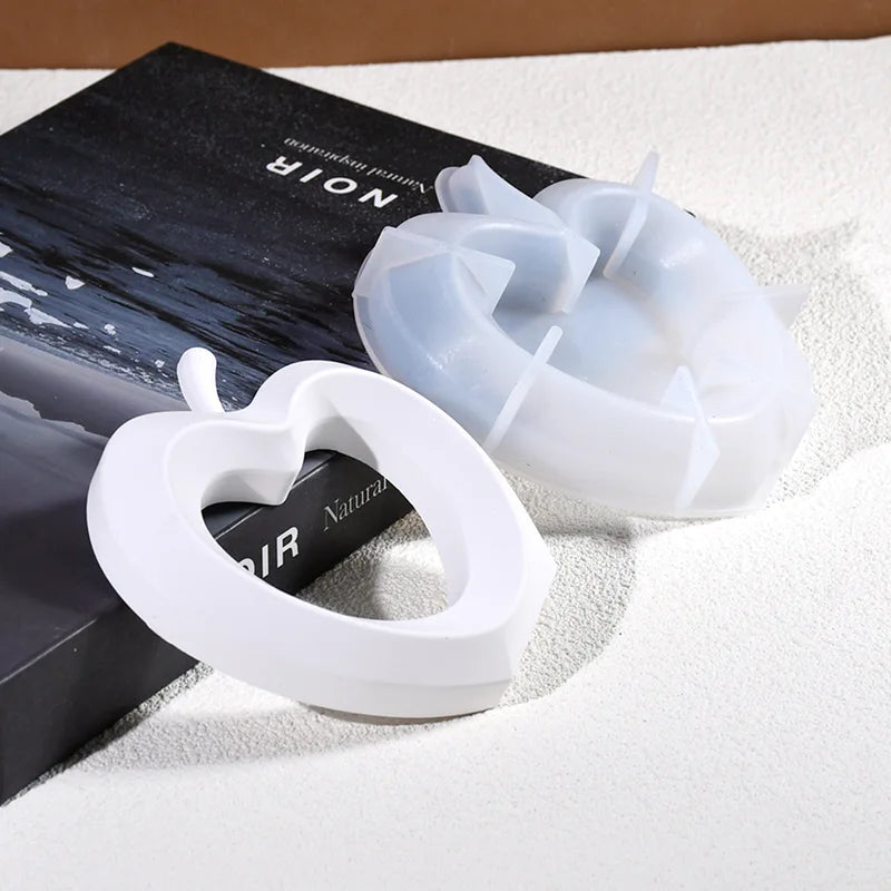 DIY Hollow Apple Ornament Silicone Mold for Epoxy Resin Desktop Art Decoration